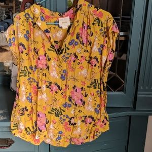 Anthropologie Maeve short sleeve button down